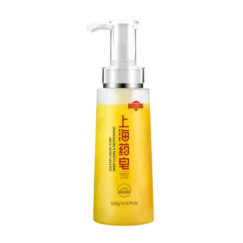 Bee & Flower Sulfur Liquid Soap - Acne & Itch Relief Body Wash & Shampoo
