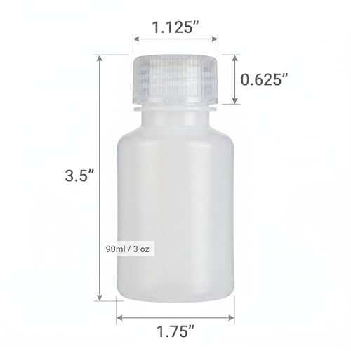 United Scientific 3 oz Travel Bottles - Leakproof & TSA Approved, 6-Pack