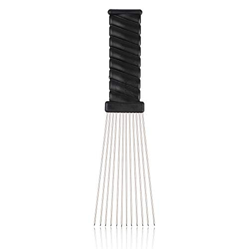 Folansy Metal Afro Pick Comb for Curly Hair - 9.2" Detangling Tool