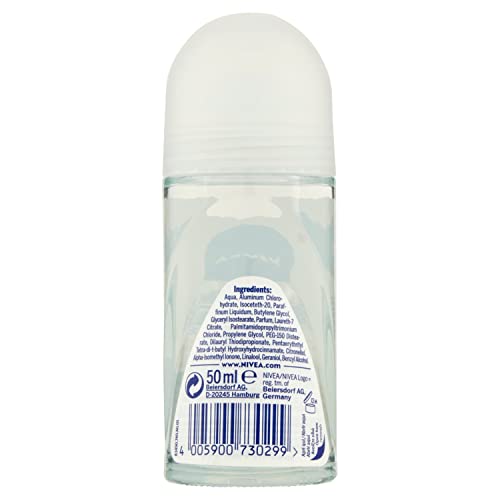 NIVEA Black & White Invisible Women’s Roll-On Deodorant 50ml Long-Lasting Antiperspirant
