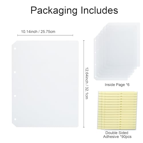 Large Press on Nail Organizer Insert Pages - 6 Sheets PVC Storage
