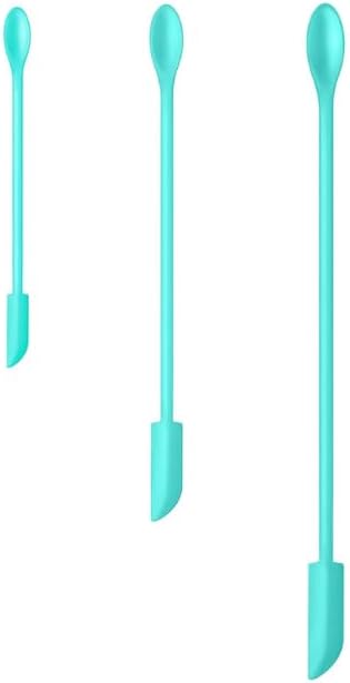 Silicone Spatula Set - 3-Piece Mini Scraper Tool for Makeup, Food & Beauty | Multi-Size for Jars & Containers