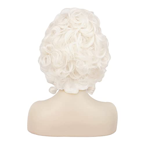 Platinum Blonde Beehive Wig - 18th Century Victorian Baroque Cosplay Hair