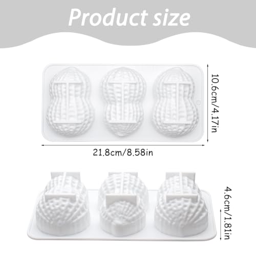 Peanut Shaped Silicone Baking Mold - 3-Cavity Pastry Maker