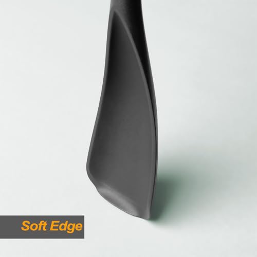 Silicone Cooking Spoon & Rice Scooper Set - 2PC Heat Resistant Utensils