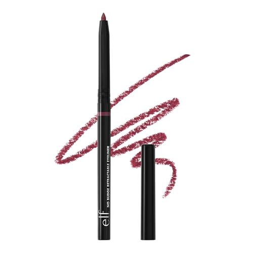 e.l.f. No Budge Retractable Eyeliner - Waterproof, Creamy & Vegan, Ruby