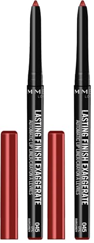 Rimmel Lasting Finish Exaggerate Lip Liner - 45 Epic Burgundy (2-Pack)