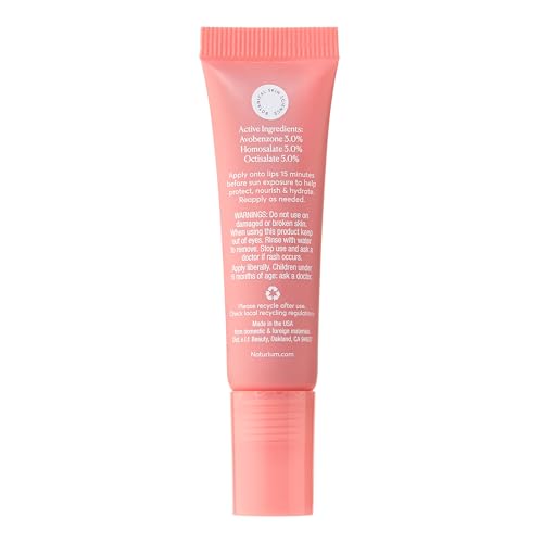 Naturium Phyto-Glow Lip Balm SPF 45 | Tinted Gloss with Broad Spectrum Sunscreen | 0.34 FL OZ / 10 mL, Paradise