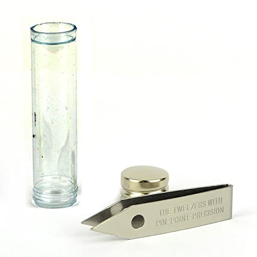 Uncle Bill's Silver Gripper Tweezers - Precision Stainless Steel, Reusable, USA-Made