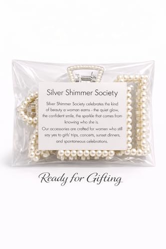 4-Piece Pearl Hair Claw Clip Set - Elegant Strong Hold for All Hair Types
