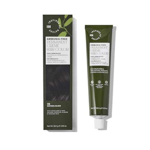 ion Natural Black 1N Permanent Hair Color | Vegan & Cruelty-Free