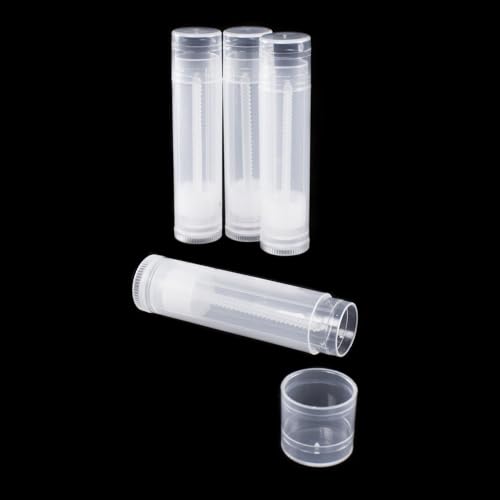 Lip Balm Tubes - 12 Pack 5.5ml Translucent Containers