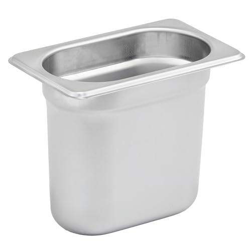 Winco 2.9 Qt Stainless Steel Steam Table Pan - 6" Deep, Anti-Jam