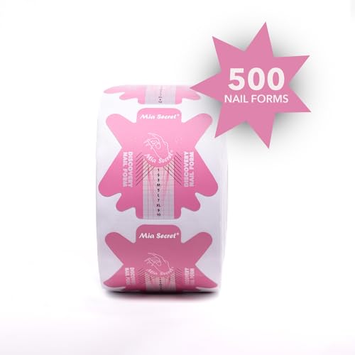 Mia Secret Discovery Nail Forms 500 pcs - Acrylic & UV Gel Nail Extension Guides
