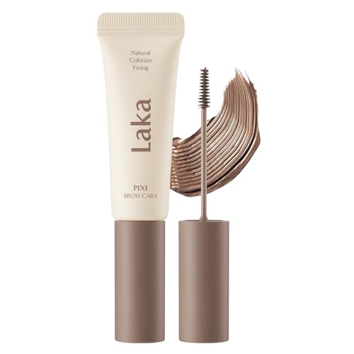 Laka Pixi Eyebrow Mascara 8g - 01 Peanut Brown, Clump-Free Brow Gel