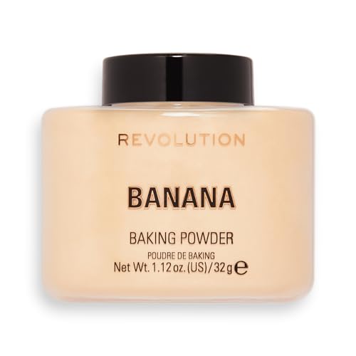 Banana Revolution Beauty Loose Setting Powder 1.12 oz – Banana Face Powder, Long-Lasting Mattifying