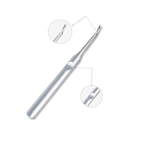 2Pcs Stainless Steel Cuticle Pusher & Fork Trimmer for Nails - Dead Skin Removal