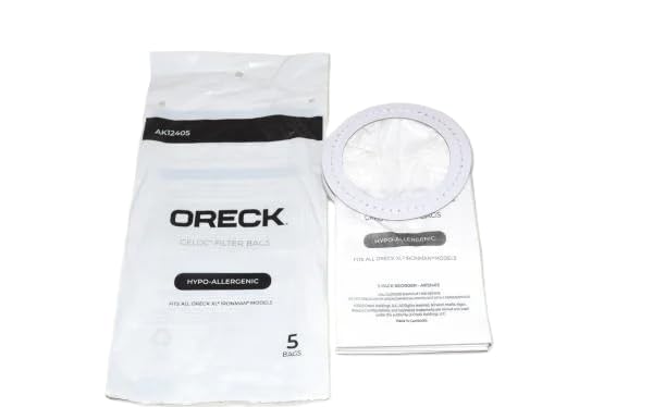 Oreck XL Ironman Vacuum Bags - Hypo-Allergenic Filter System, 5 Pack