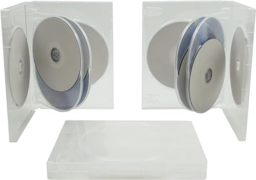 6-Disc Clear DVD Case with Tray - 22mm Thick, Space Saving