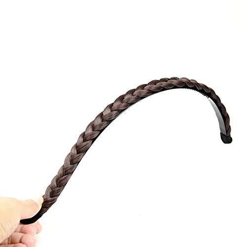 Women’s Synthetic Hair Headband with Braided Design - Dirty Blonde - BOBIYA