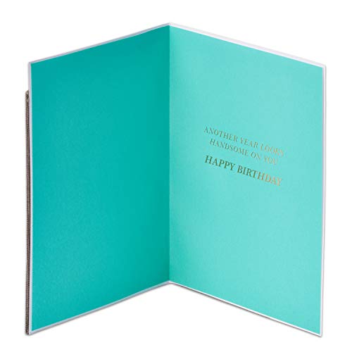 Papyrus Handsome Birthday Card for Him with Fabric Bowtie