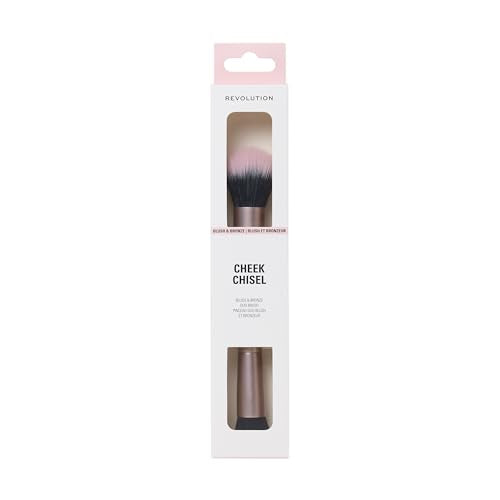 Revolution Cheek Chisel Blush & Bronze Duo Brush - Vegan & Cruelty-Free