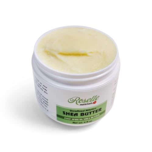 Nilotica Shea Butter 4 oz - Organic Unrefined Creamy Moisturizer for Skin, Face, Hair