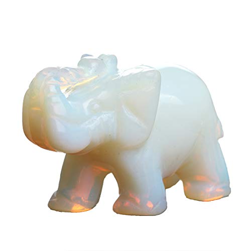 Opal Elephant Figurine - 1.5 Inch Chakra Healing Stone