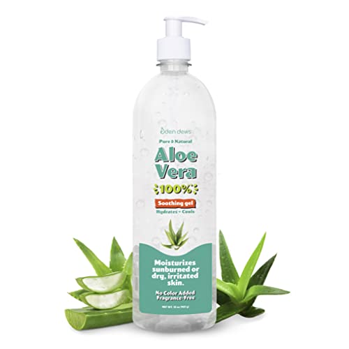 Eden Dews Organic Aloe Vera Gel 100% Pure 32 OZ - Large Size