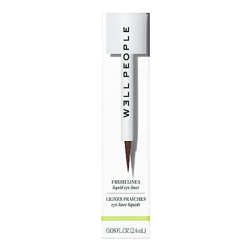 Well People Fresh Lines Brown Liquid Eyeliner Water-Resistant, Precise Felt Tip