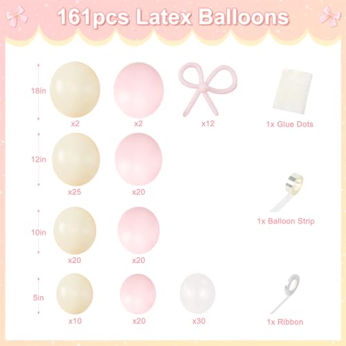 CROSSFINGERS Pastel Balloon Arch Garland Kit for Parties