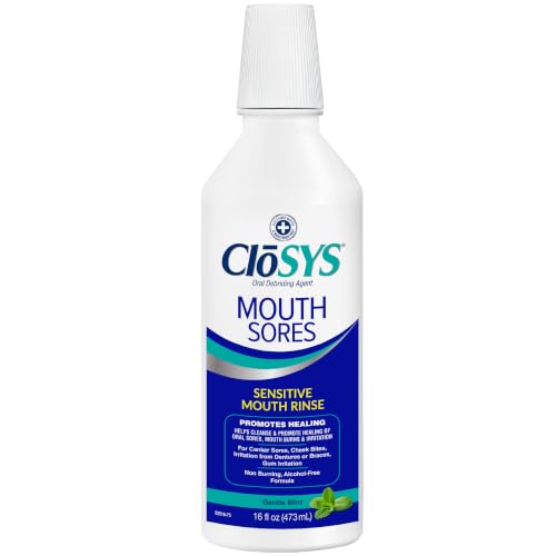 CloSYS Hydrogen Peroxide Mouthwash 16 oz - Alcohol-Free Canker Sore Rinse
