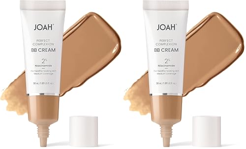 JOAH Beauty Perfect Complexion BB Cream - 1 Ounce (Pack of 2) with Hyaluronic Acid & Niacinamide