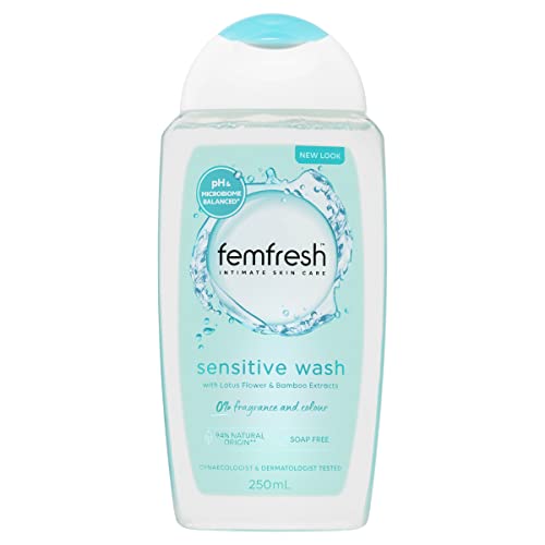 Femfresh Sensitive Intimate Wash 250ml – Fragrance-Free, pH-Balanced, Natural Ingredients