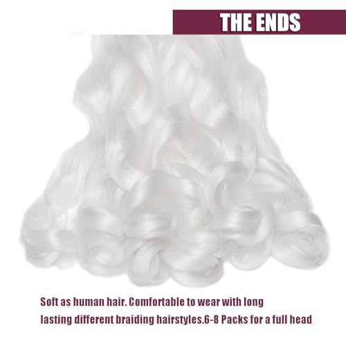Toniola 24 Inch French Curly Braiding Hair, 4 Packs Pre-Stretched Crochet