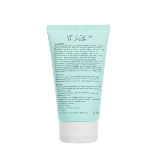 Salicylic Acid Clay Mask for Acne & Oily Skin - Hydrating & Purifying Facial Mask 3.5 Oz