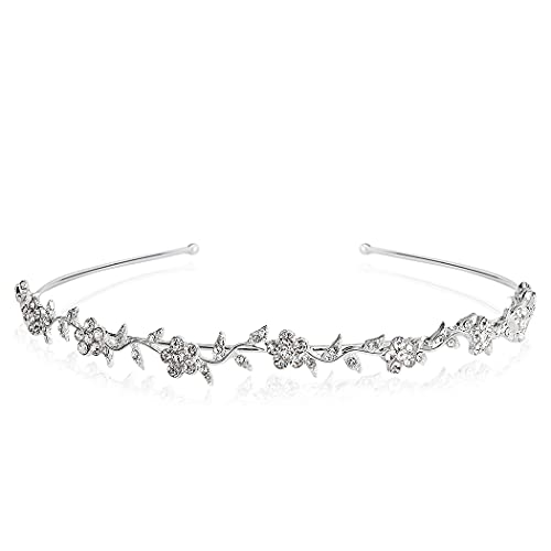 Silver Bridal Headband Crown - AOPRIE Fairy Hairpiece