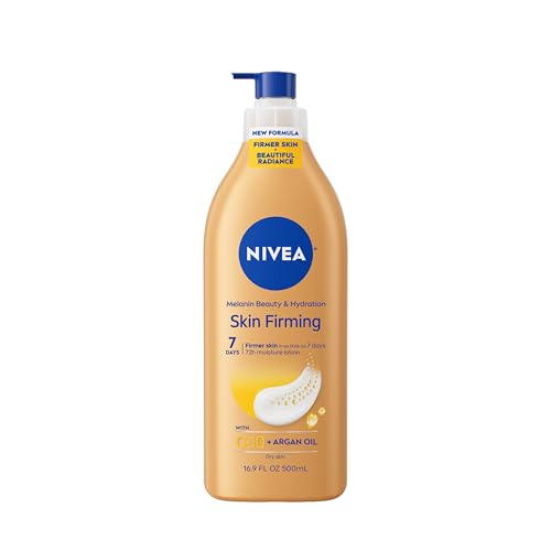 NIVEA Skin Firming Melanin Beauty Lotion with Q10 & Argan Oil - 16.9 Oz
