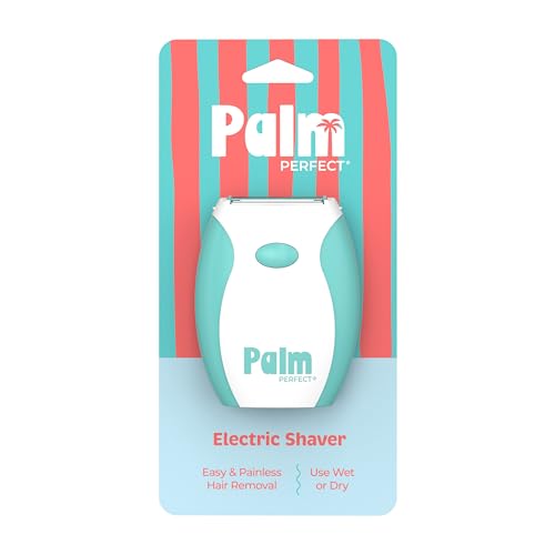 PalmPerfect Electric Shaver for Women ? Bi-Directional Triple Blade Razor for Legs, Underarms & Bikini Line ? Wet/Dry Portable Shaver with Non-Slip Rubber Grip ? Battery Powered