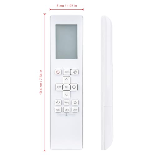 AULCMEET RG10B(G)/BGEF AC Remote Control - Compatible with Midea, Samsung, Cooper & More