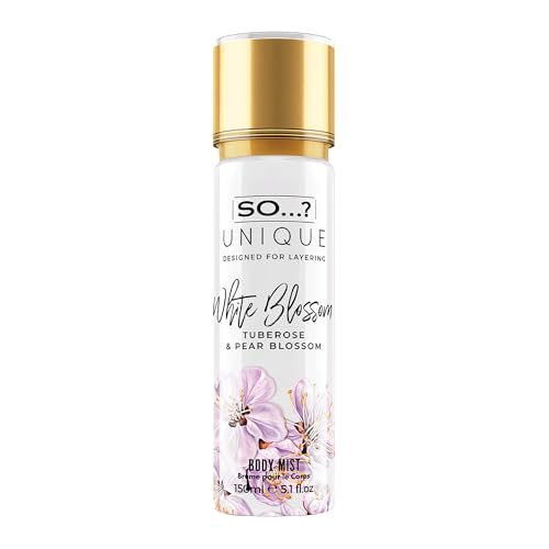 So...? Unique White Blossom Body Mist - Floral Vanilla Perfume for Women, 5.1 oz