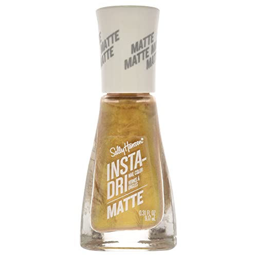 Sally Hansen Insta Dri Matte Metallics Nail Polish Gold Rush 0.31 Fl Oz - Fast Drying, Shiny Finish