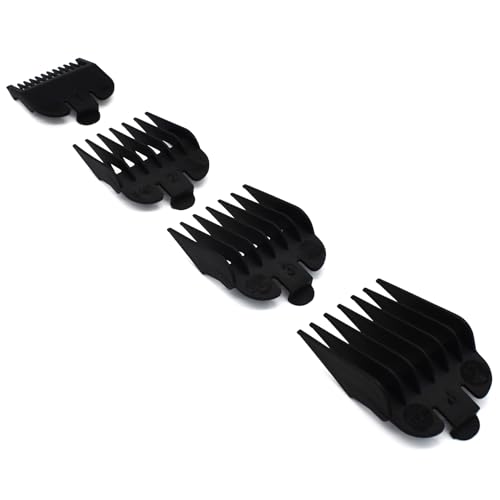 4-Piece Hair Clipper Guard Set for Wahl, 1/8" to 1/2" Cutting Guides