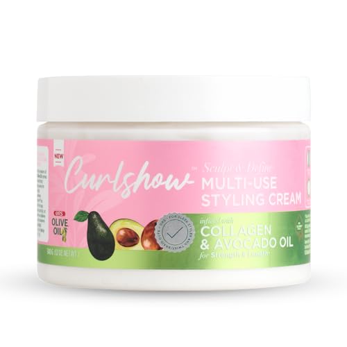 ORS Olive Oil Curlshow Multi-Use Styling Cream with Collagen & Avocado, 12 oz