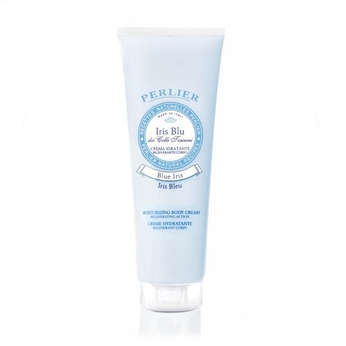 Perlier Blue Iris Body Cream - Deep Hydrating Moisturizer with Avocado Oil, Glycerin & Floral Scent - 8.4oz
