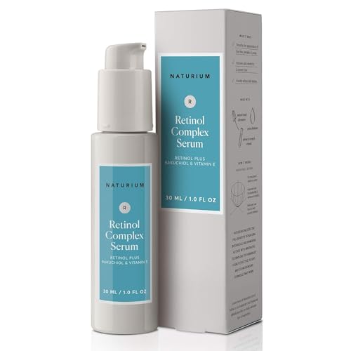 Naturium Retinol Complex Serum 1 oz - Encapsulated Retinols & Bakuchiol for Face, Night Anti-Aging