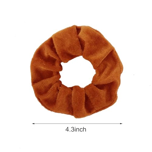 Mcupper 60pcs Velvet Hair Scrunchies - ColorA Elastic Hair Ties & Bands