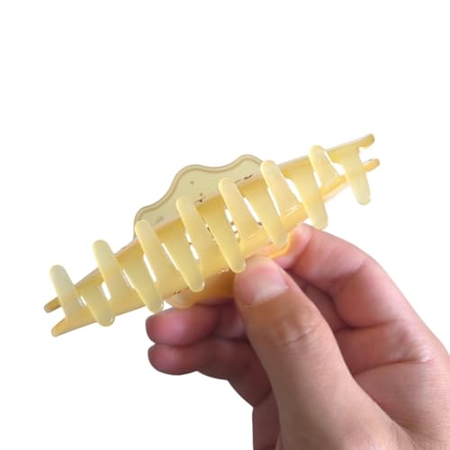 Clip Sugar Gemini Sign Hair Clips for Women, Yellow Acetate Claw Hair Accessories