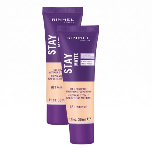 Rimmel Stay Matte Liquid Mousse Foundation Fair Ivory 1oz Pack of 2