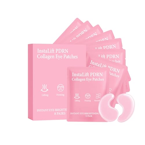 PDRN Collagen Under Eye Patches - Hydrating Anti-Wrinkle Mask (8 Pairs)